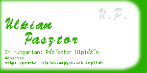 ulpian pasztor business card